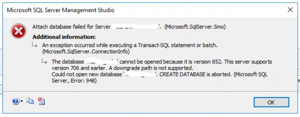 data restore error sql server